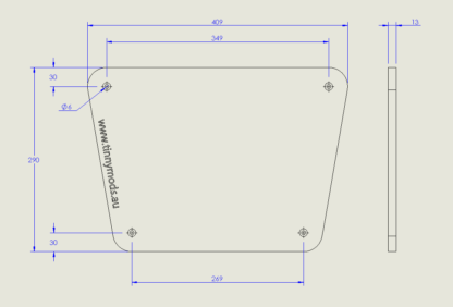 Outboard Motor Transom Board - Small - Image 2